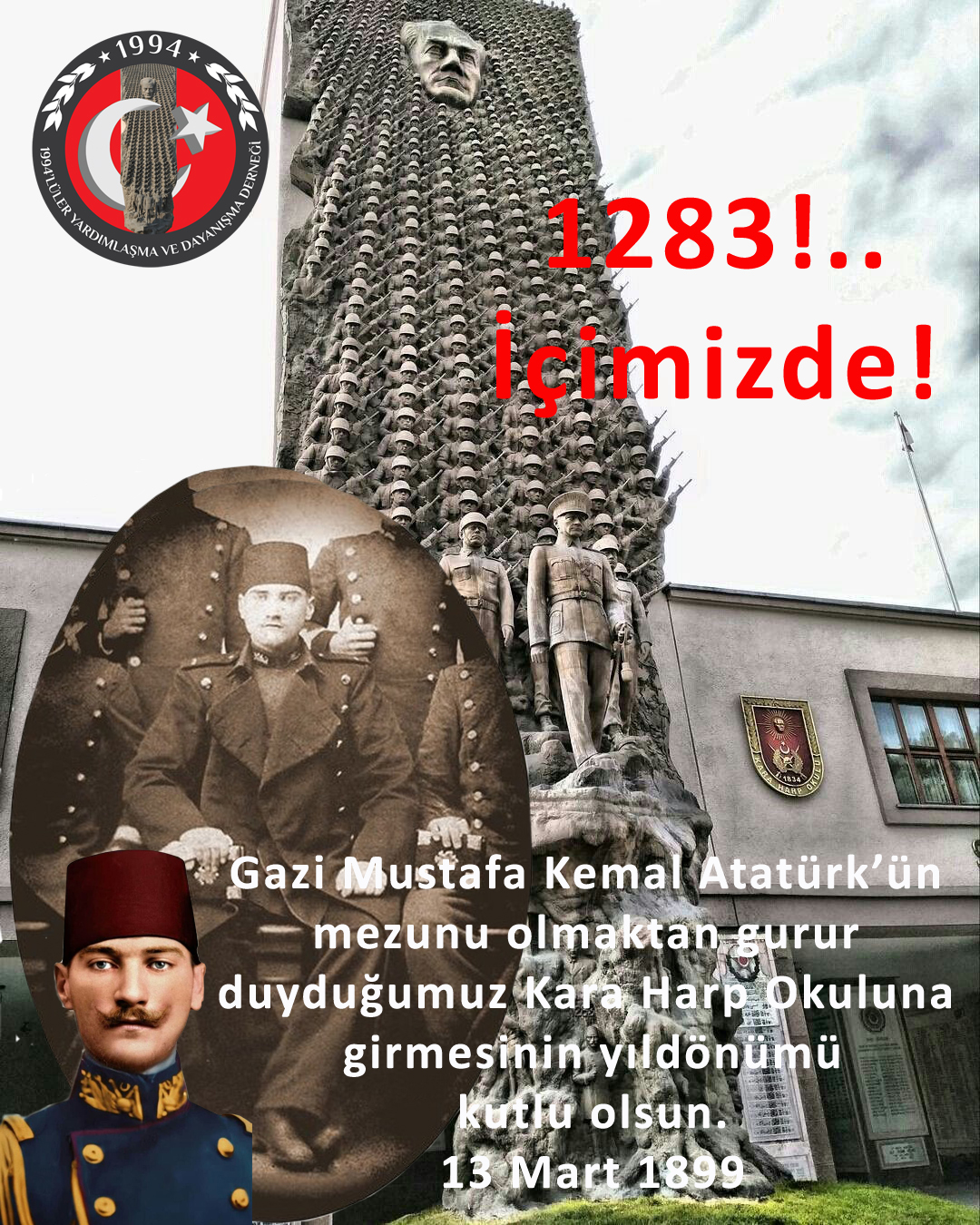 GAZİ MUSTAFA KEMAL ATATÜRK'ÜN HARP OKULUNA GİRİŞ YILDÖNÜMÜ KUTLU OLSUN.